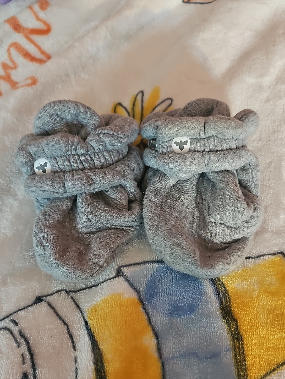 Burt's Bees Baby Gray Plush Mittens - Soft Infant Hand Warmers